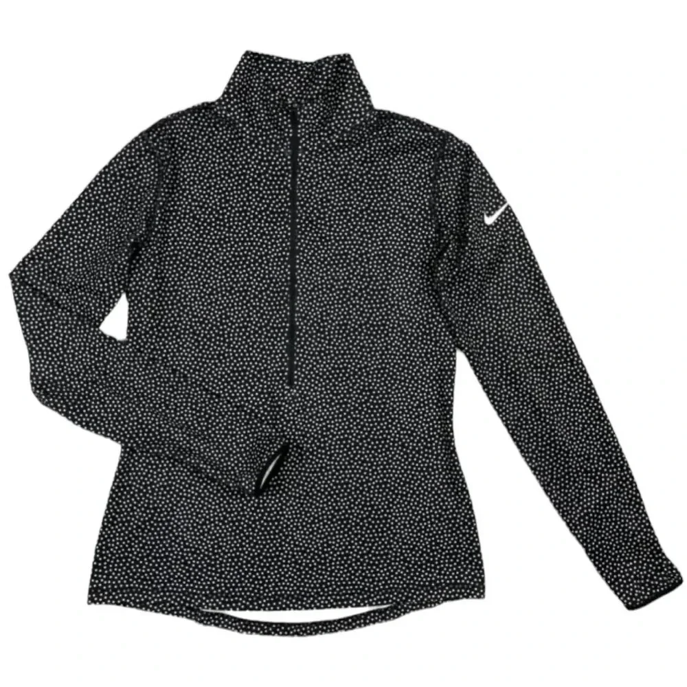 Women’s size small Nike polkadot quarter zip running althletic jacket like new
